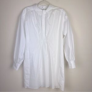 LPA | Academia Poet Peasant Prairie Shirt Dress Blouse Tunic White | XS